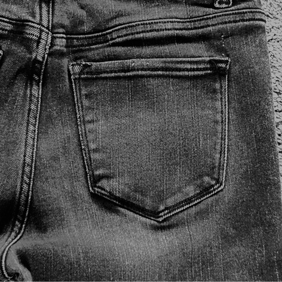 KanCan Black Washed Ankle Skinny Jeans Mid-Rise Button-Fly Frayed Hem Women’s 28 - Picture 11 of 16